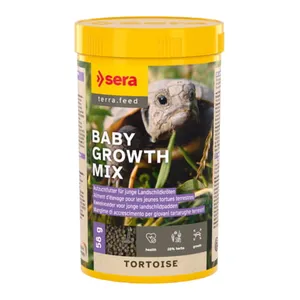 Aliment complet pour jeunes tortues terrestres herbivores Tortoise Baby Growth Mix 250ML - Sera