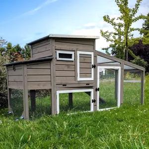 Poulailler mobile Sunny toit shingle et polycarbonate jusqu’à 6 poules