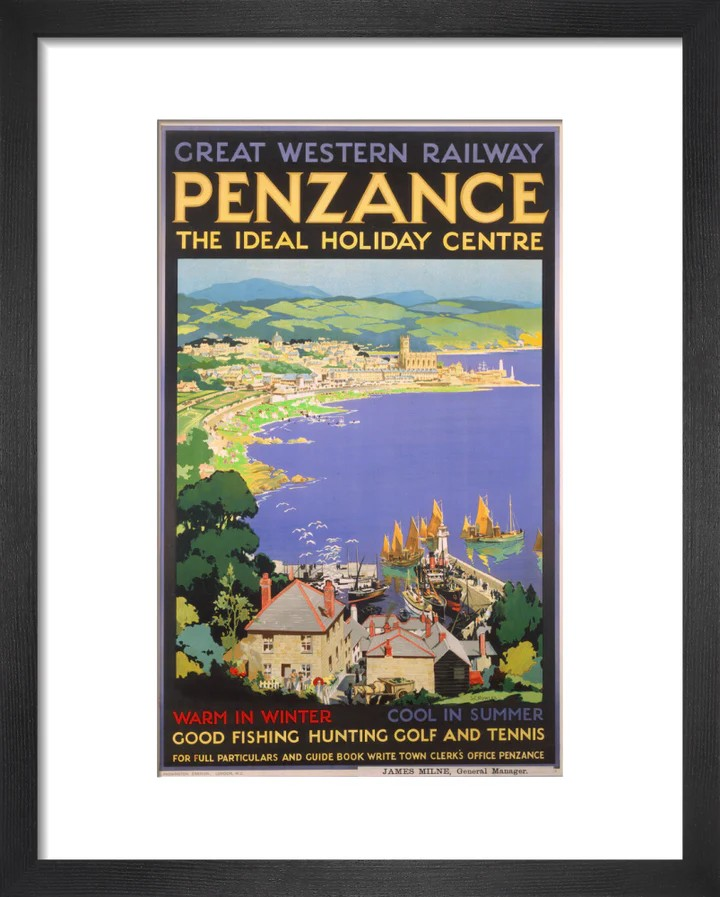 penzance railway poster