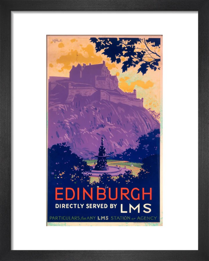 Edinburgh railway poster