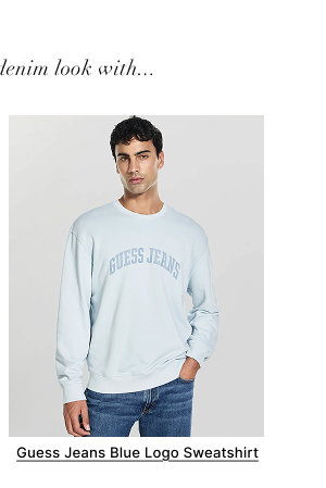 Guess Jeans Blue Logo Sweatshirt