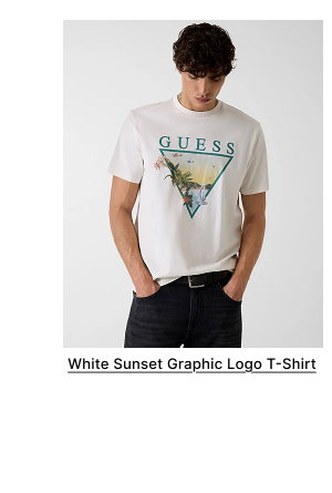 White Sunset Graphic Logo T-Shirt