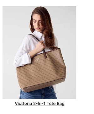 Brown Logo Victtoria 2-in-1 Tote Bag