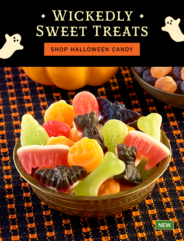 Wickedly Sweet Treats. Shop Halloween Candy. New: Haunted Halloween Gummy Mix, 1.5 Pound Bag