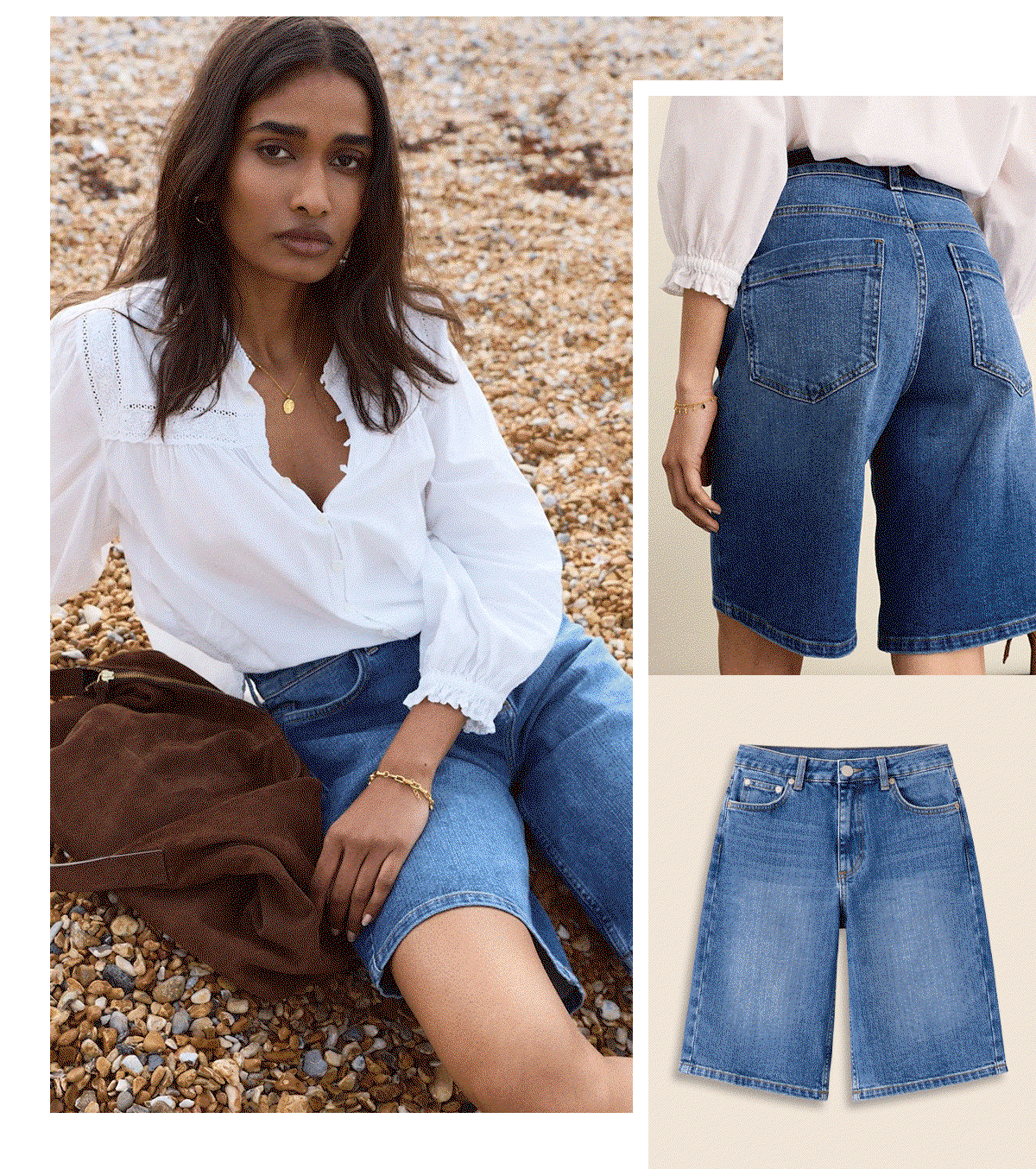 Britney Organic Cotton Stretch Denim Shorts