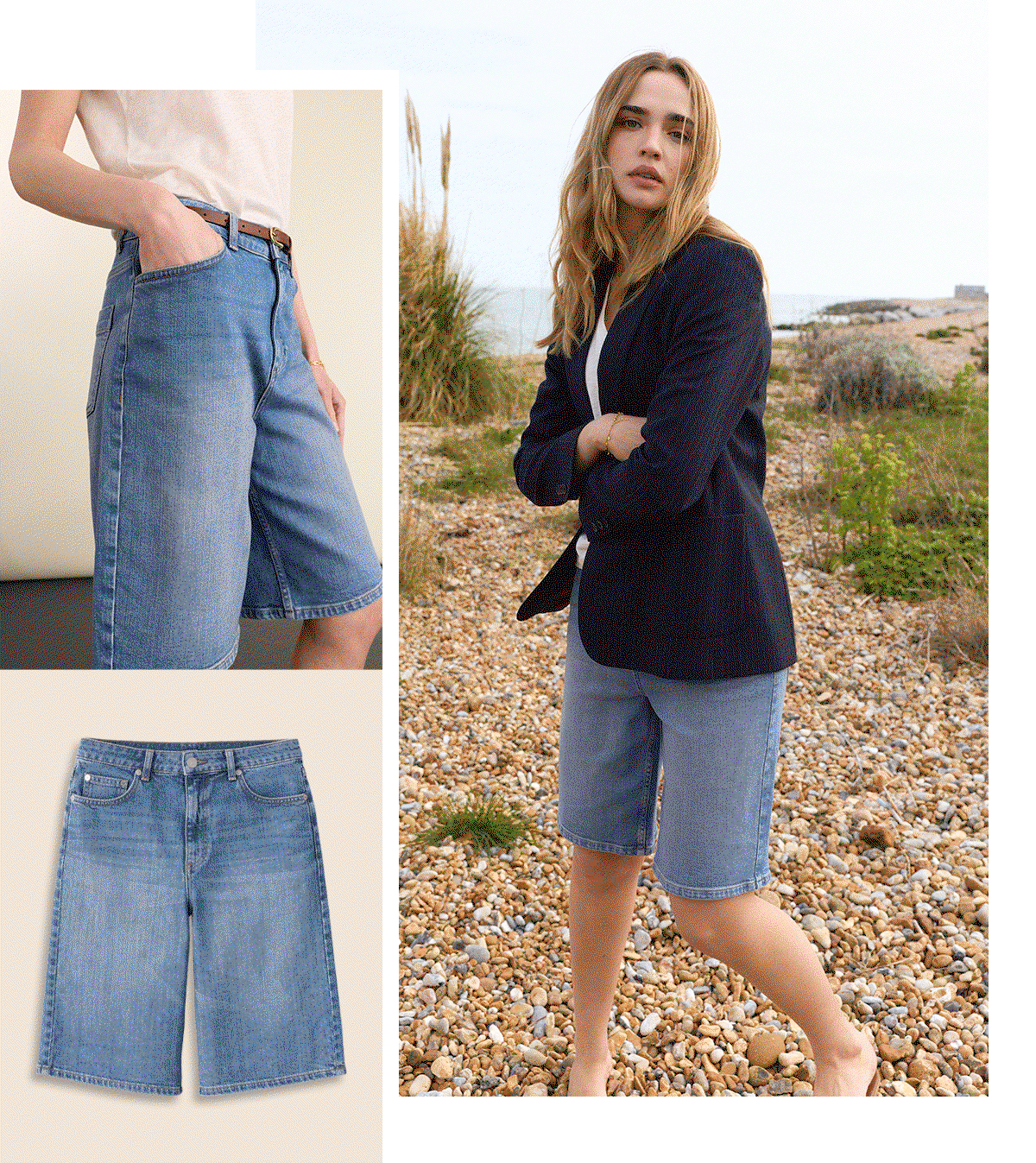 Britney Organic Cotton Stretch Denim Shorts