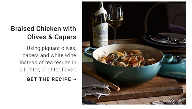 Braised Chicken with Olives & Capers - get the recipe
