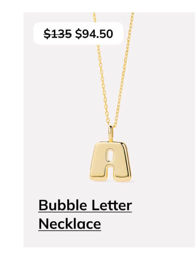Bubble Letter Necklace Bubble Letter Necklace