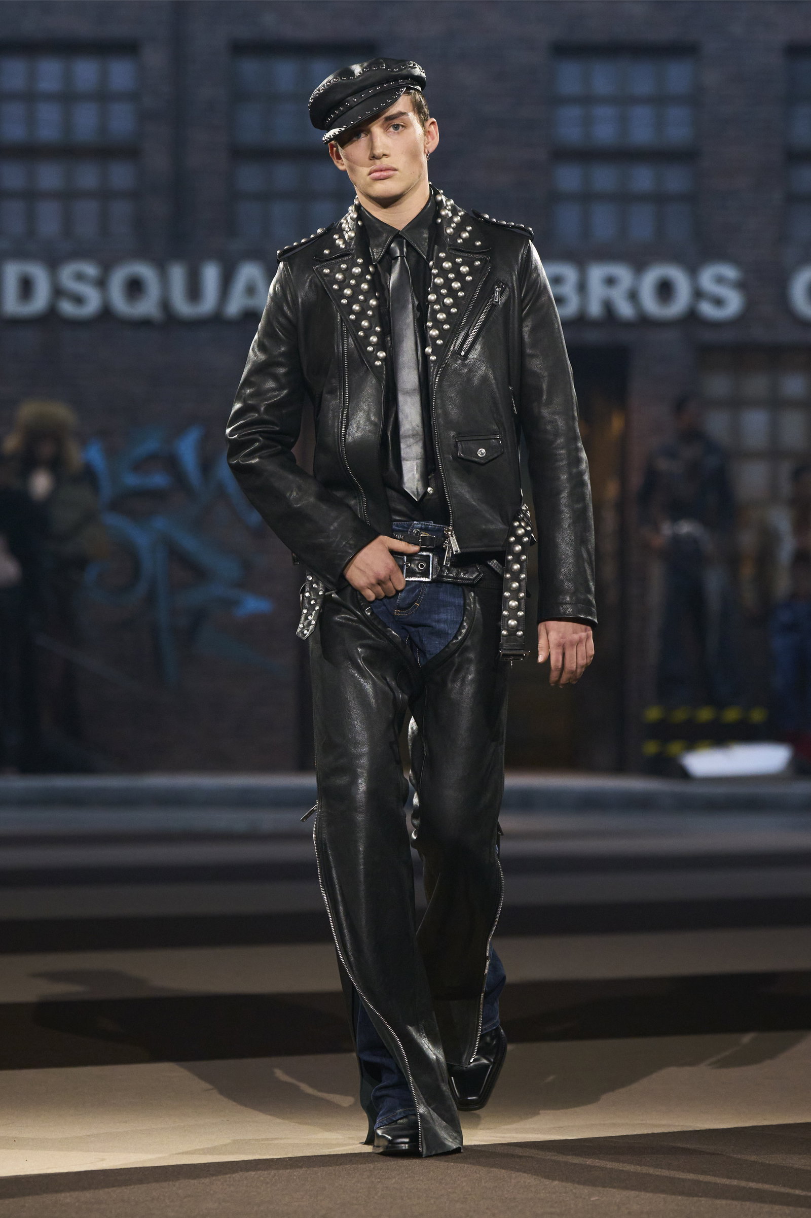 80s Studded Leather Kiodo