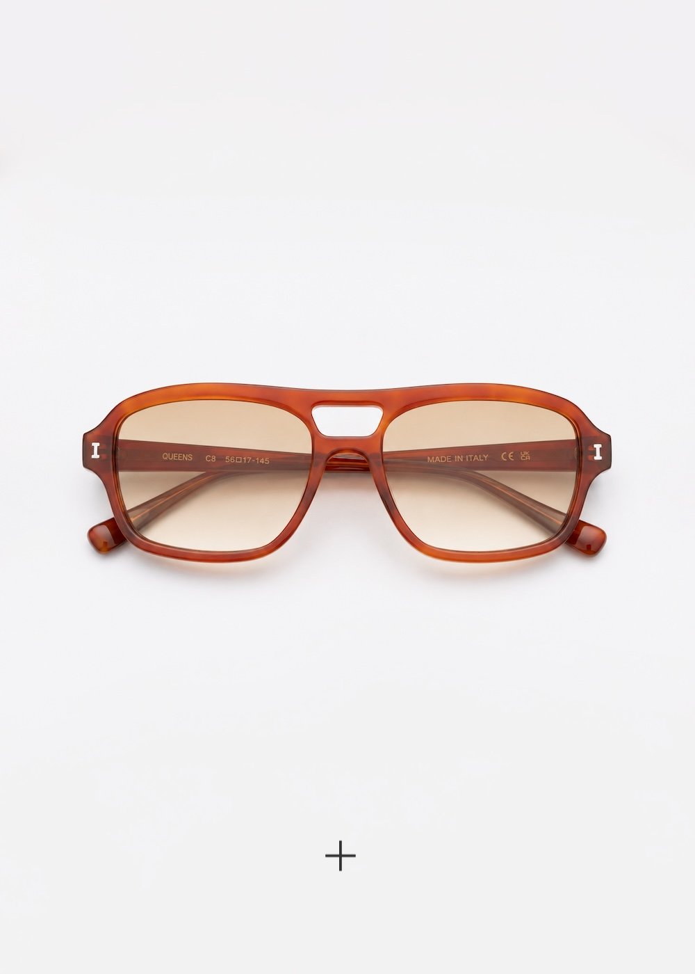 Preview of Queens Sunglasses in Red Havana with Taupe Gradient