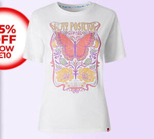 Positive Vibes Oversized Graphic T-Shirt