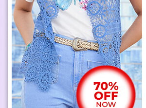 Summer Blues Crochet Waistcoat