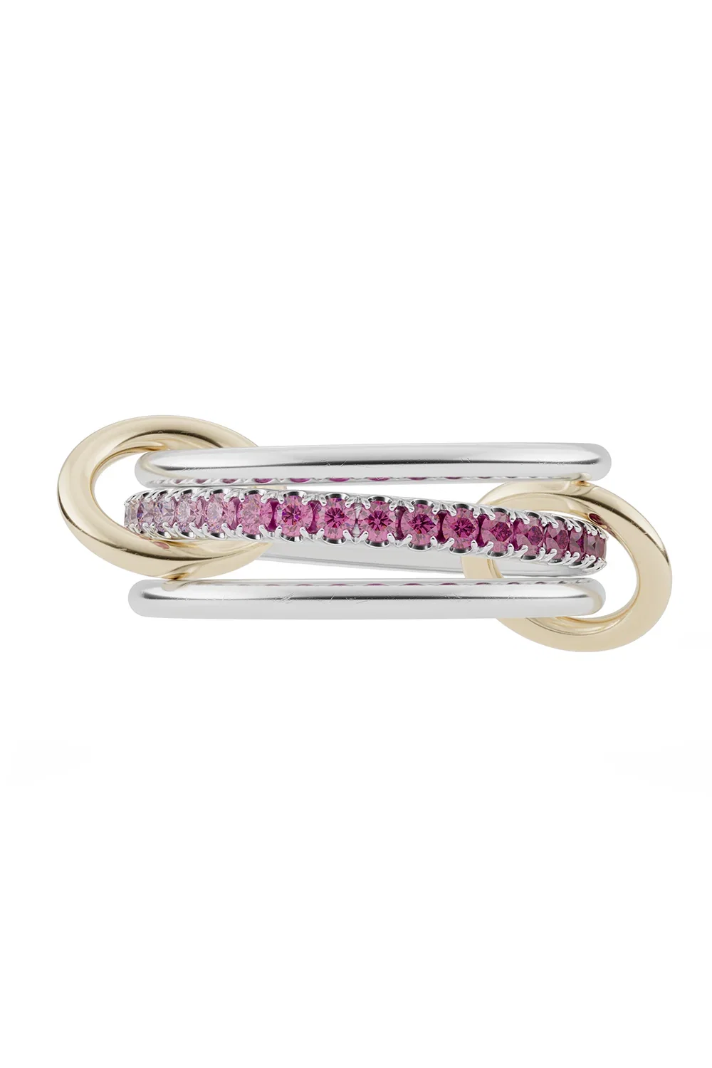Image of pink sapphire ombre tigris sg ring