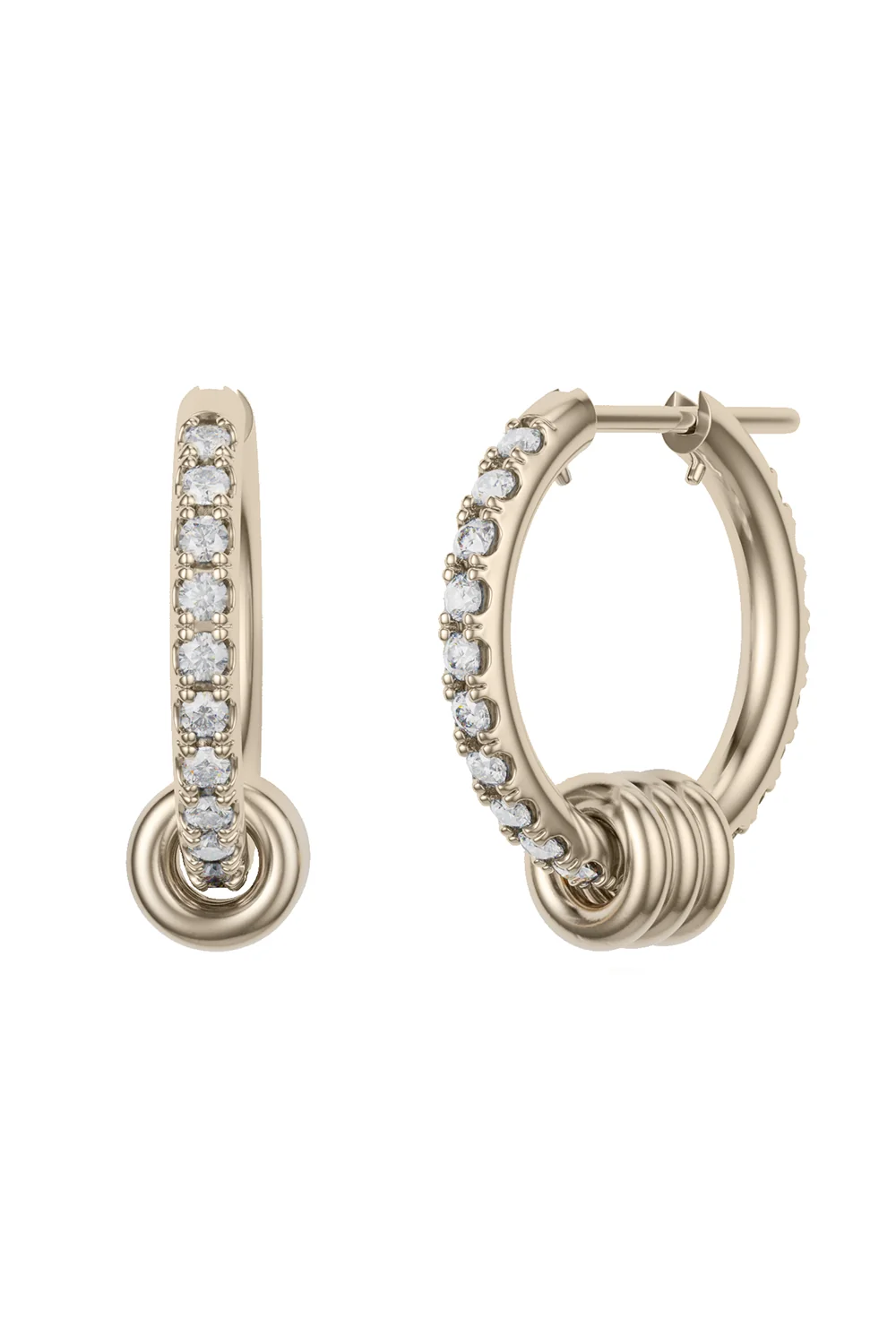 Image of diamond ara hoop earrings
