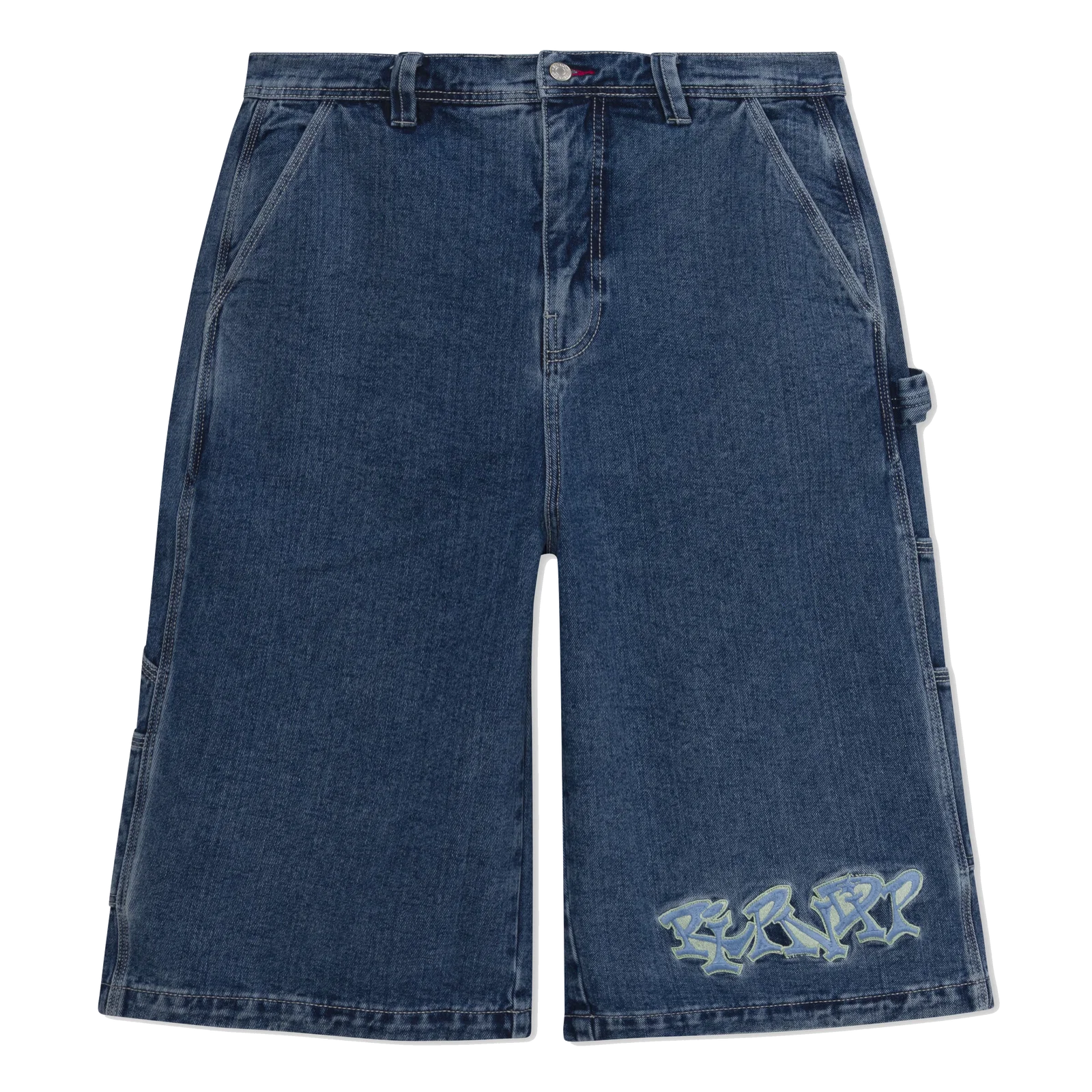 Image of Ace Ultra Wide Leg Shorts (Medium Wash)