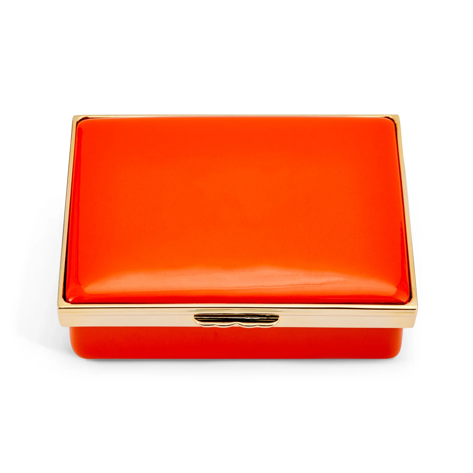 Image of Blank Canvas Large Enamel Box in Orange