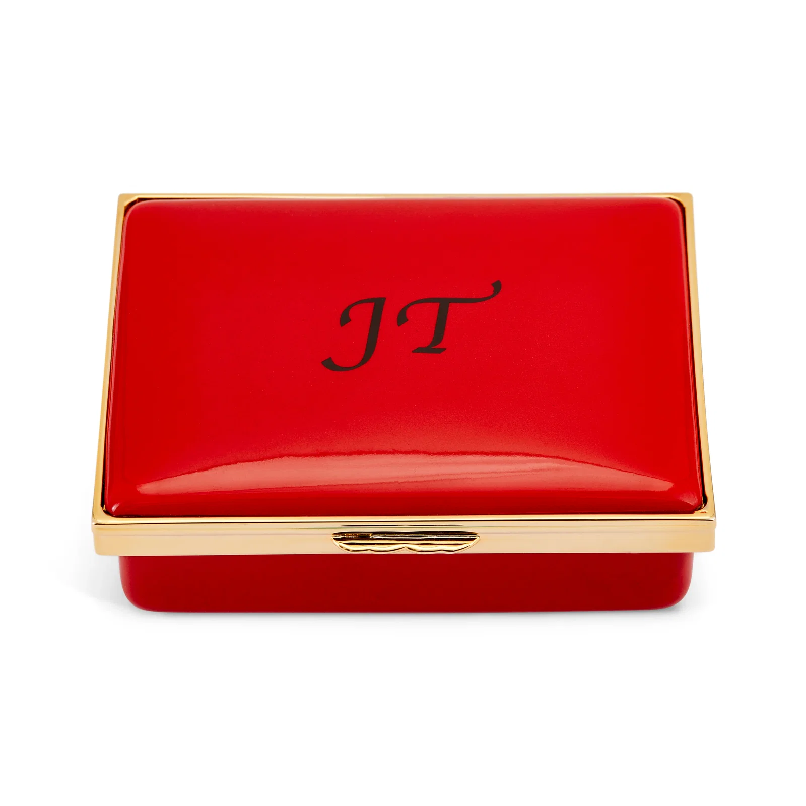 Image of Blank Canvas Large Enamel Box in Deep Red