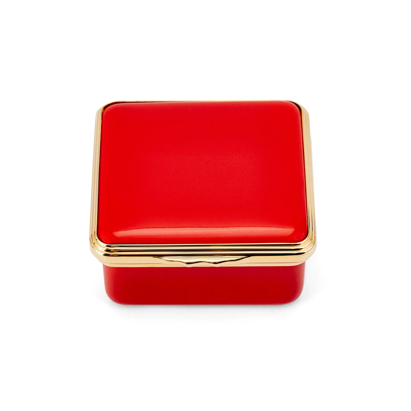 Image of Blank Canvas Enamel Box in Deep Red