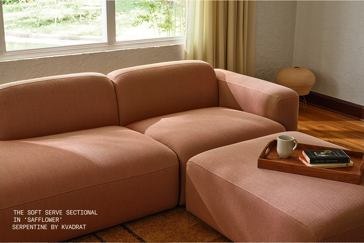 Pictured: The Soft Serve in 'Safflower' (Serpentine by Kvadrat)