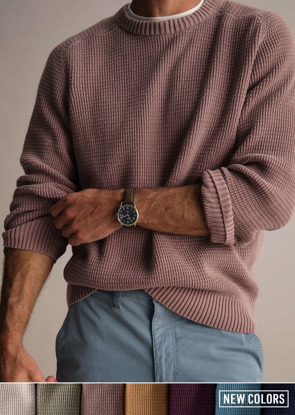 Sunwashed Textured Cotton Sweaters
