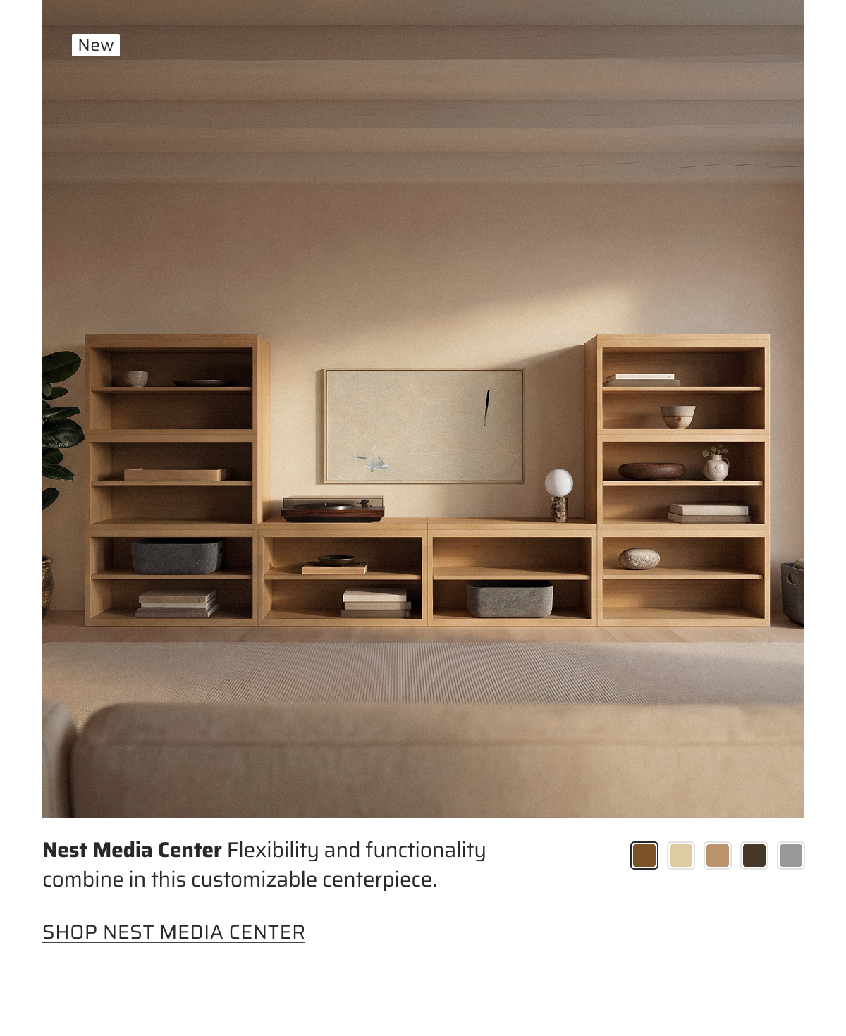 Nest Media Center. Flexibility and functionality combine in this customizable centerpiece. Shop Nest Media Center