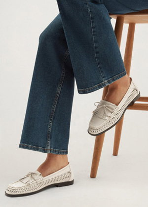 Darcy Woven Leather Loafers
