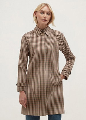 Ariana Shower Resistant Check Trench Coat