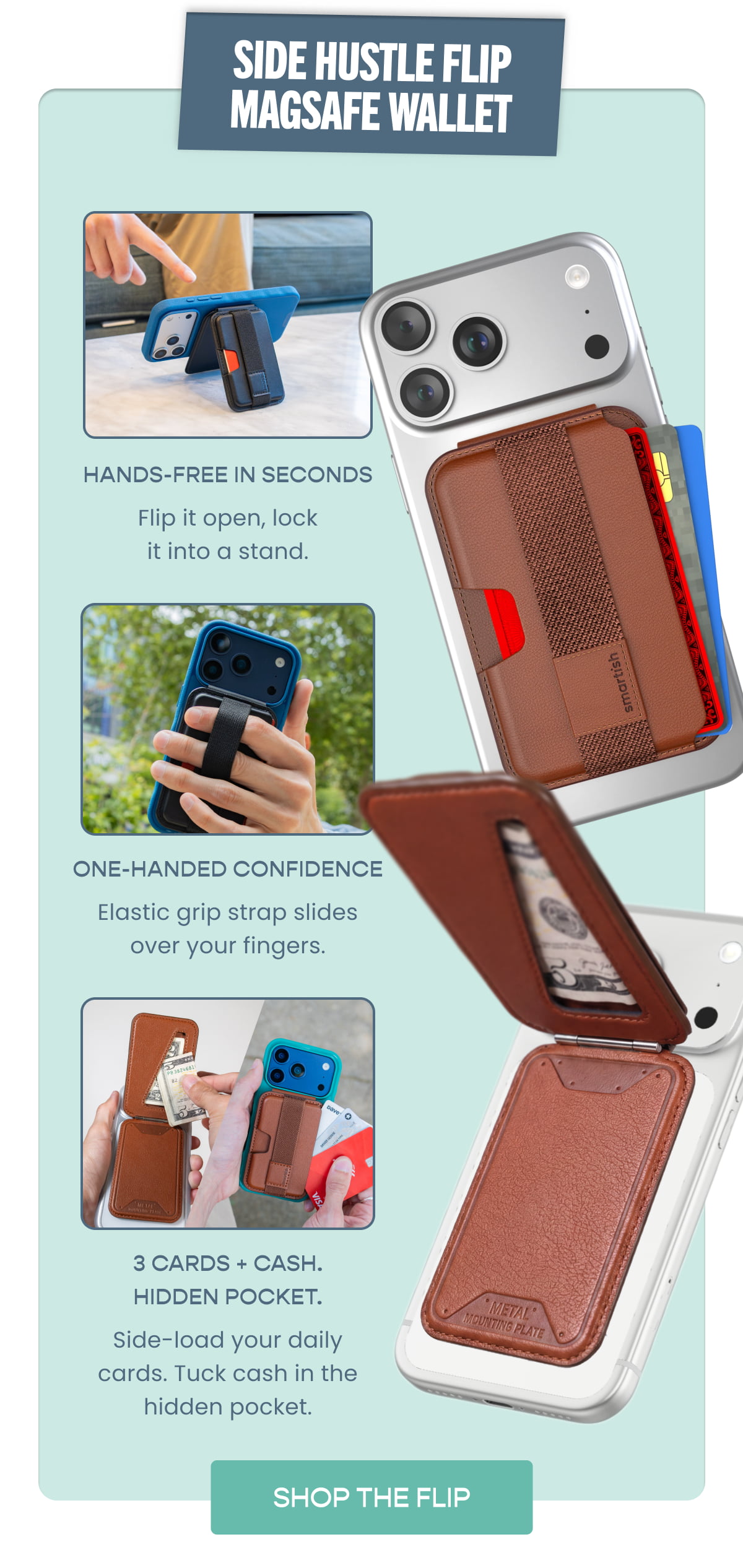 Side Hustle Flip MagSafe Wallet