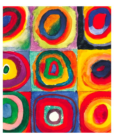 His work phased though symbolism, operatic and rapturous compositions, and geometric planes of color 