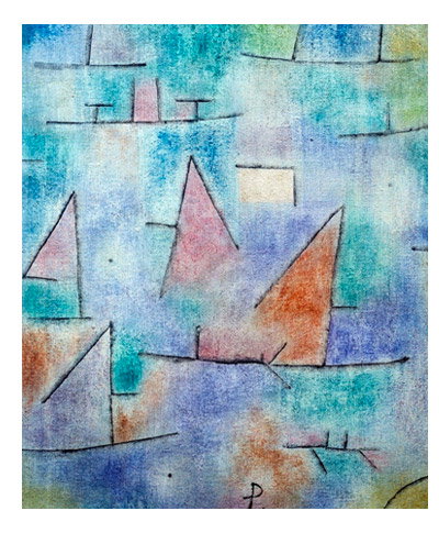 With a mix of techniques, including oil, watercolor, and mixed media, Klee's work exhibits a variety of textures