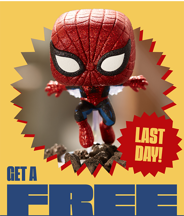 Last day! BoxLunch exclusive Spider-Man Funko Pop! when you spend 50 dollars or more on any online Spider-Man purchase. While supplies last. Shop Spider-Man