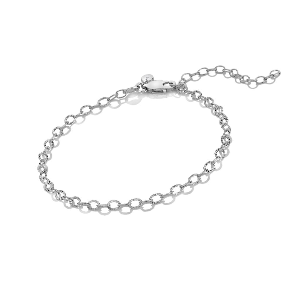Image of Diamond Cut Oval Bracelet