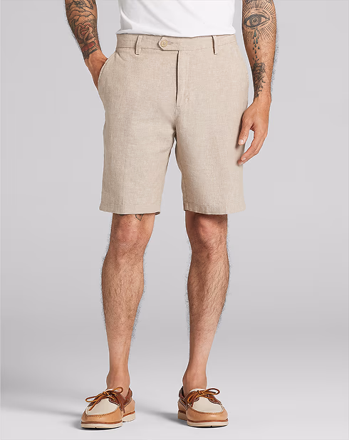 Joseph Abboud Modern Fit Linen Blend Shorts 9