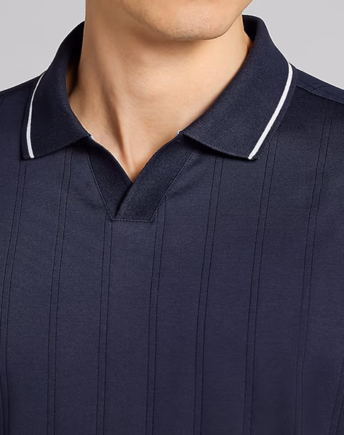 Joseph Abboud Modern Fit 100% Cotton Johnny Collar Polo
