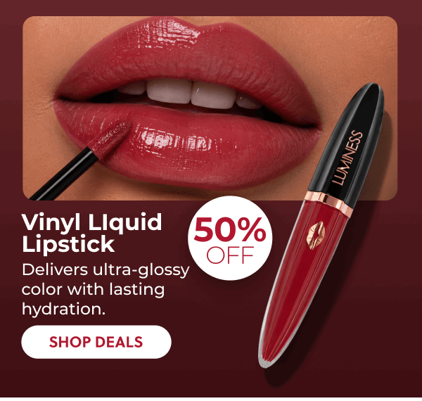 Vinyl Liquid Lipstick: Delivers ultra-glossy color with lasting hydration.