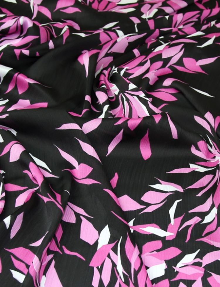 Deadstock Crinkle Satin Fabric Pink