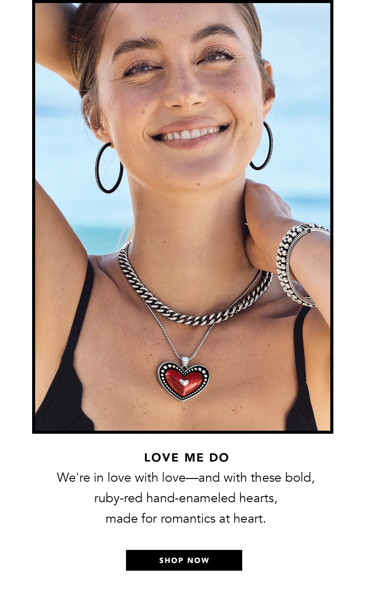 Love Me Do - We're in love with love - and with these bold, ruby-red hand-enameled hearts, made for romantics at heart. - Shop Now