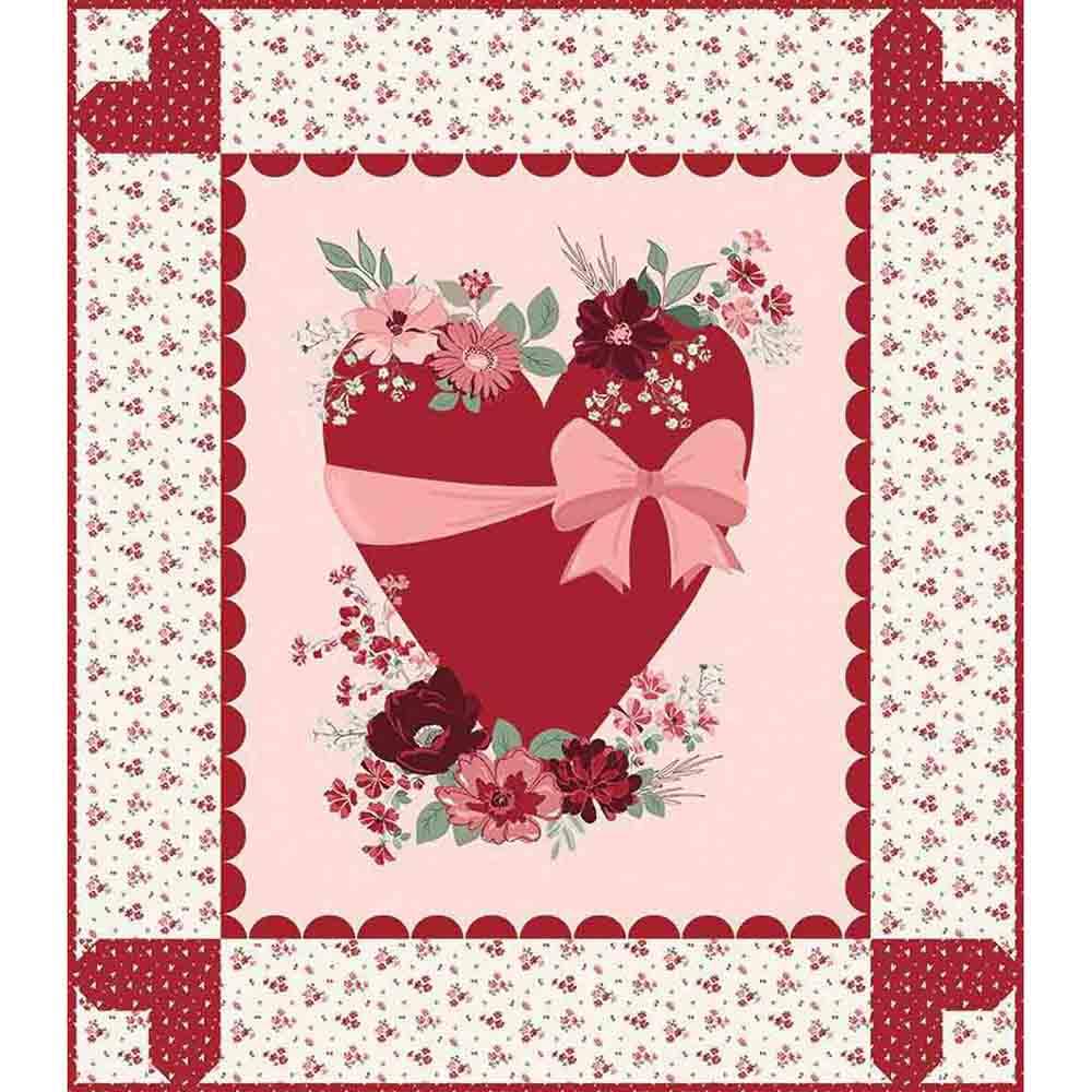 Image of Love You Always Heart - Sandy Garvais - Riley Blake Designs - Box Panel Quilt Kit