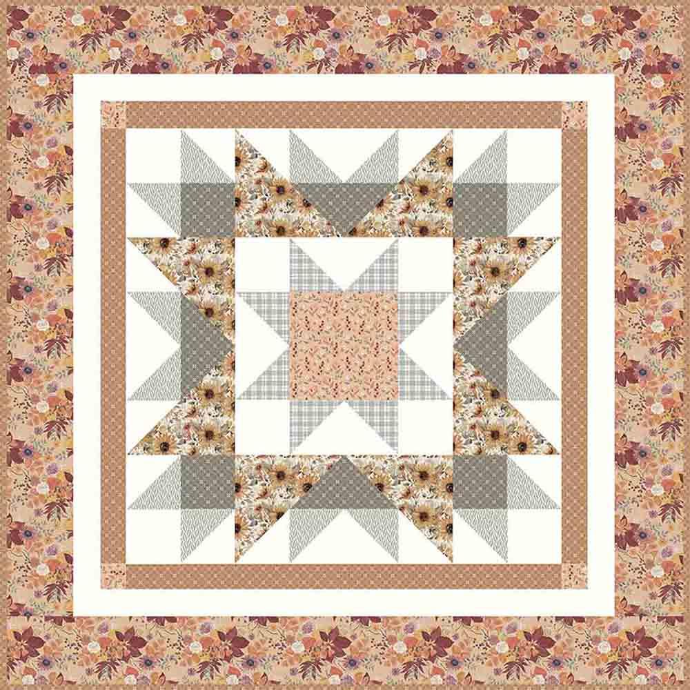 Image of Evening Star Table Topper - Evening on the Prairie by Modern Prairie - Riley Blake Designs - Box Quilt Kit