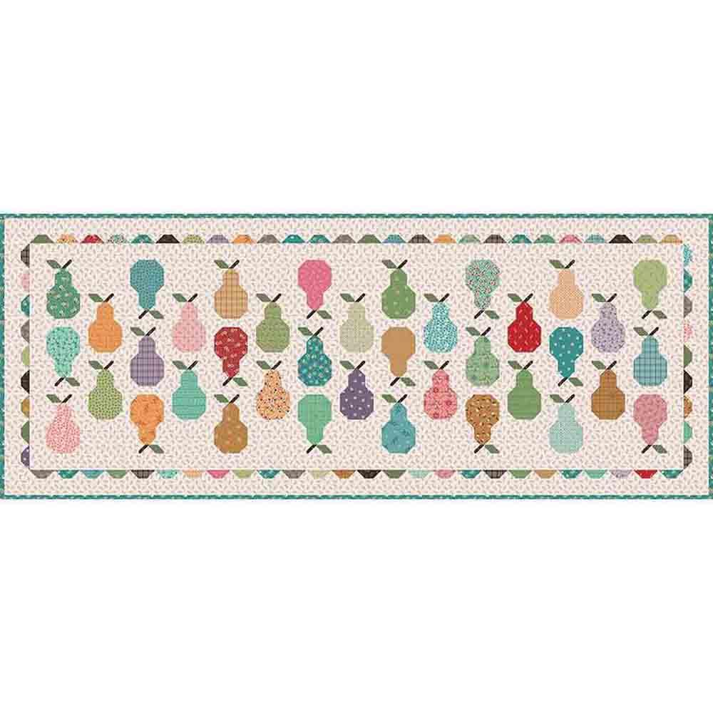 Image of Pretty Pears Runner - Gentler Times by Lori Holt - Riley Blake Designs - Box Quilt Kit