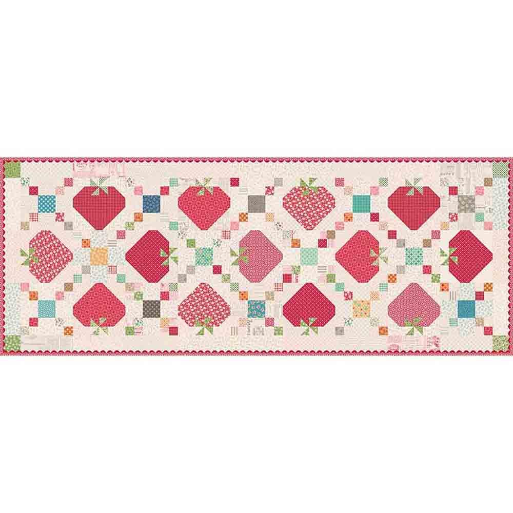 Image of Sweet Strawberry Patch Runner - Farmer's Daughter by Lori Holt - Riley Blake Designs - Box Quilt Kit