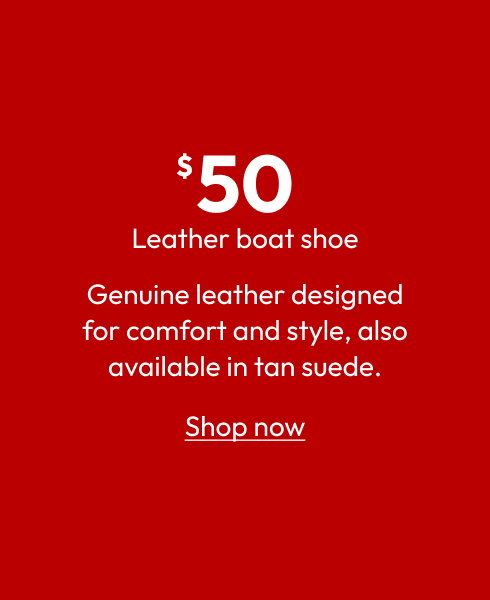 Leather boat shoe