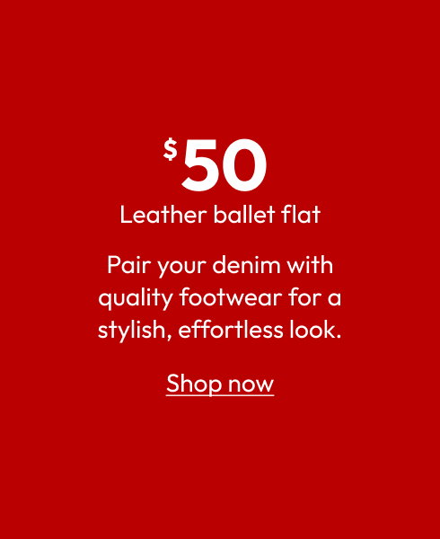 Leather ballet flat