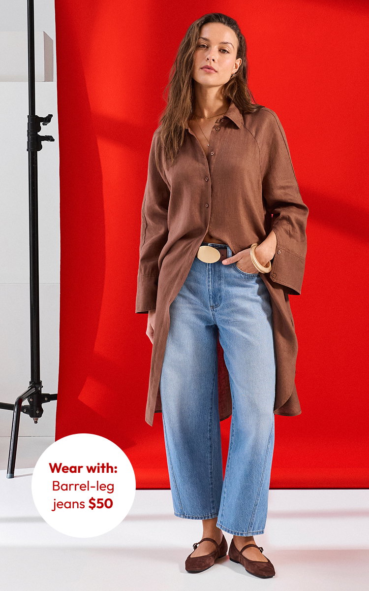 Barrel-leg jeans