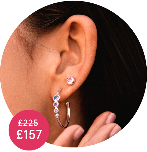 Summer Sale | 'Twilight' Tutti Frutti Hoop Earrings
