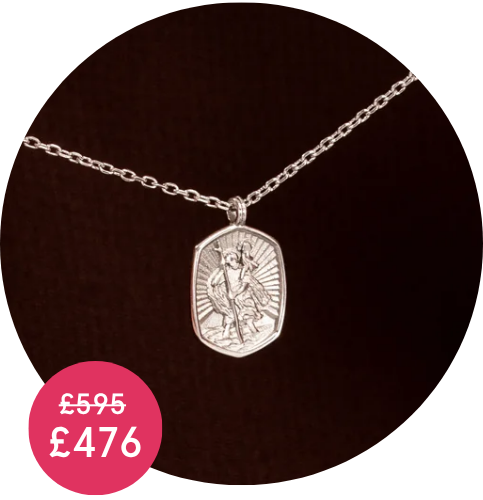 Summer Sale | 9k Gold St. Christopher Tiny Talisman Necklace