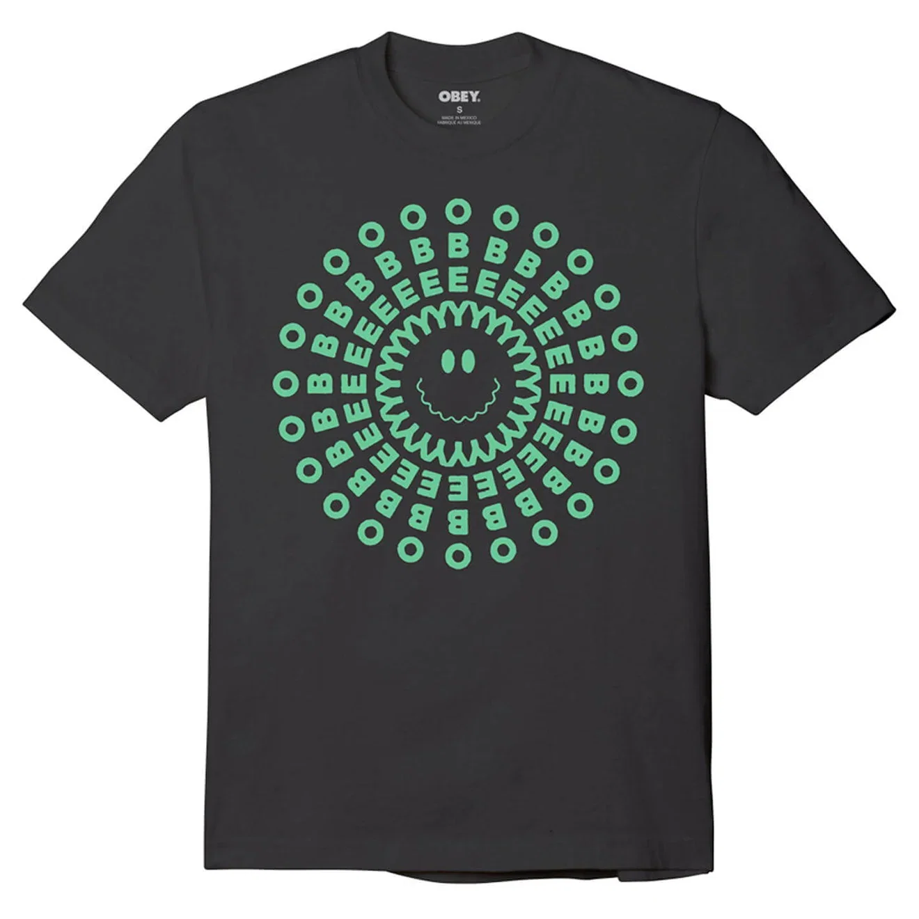 Image of Obey Womens Radiate Obey Tee Pigment Digital Black