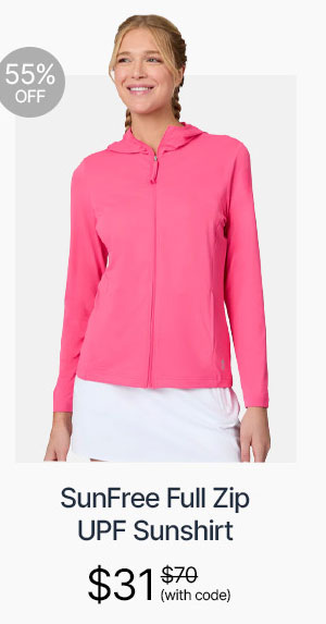 women's sunfree full zip upf sunshirt