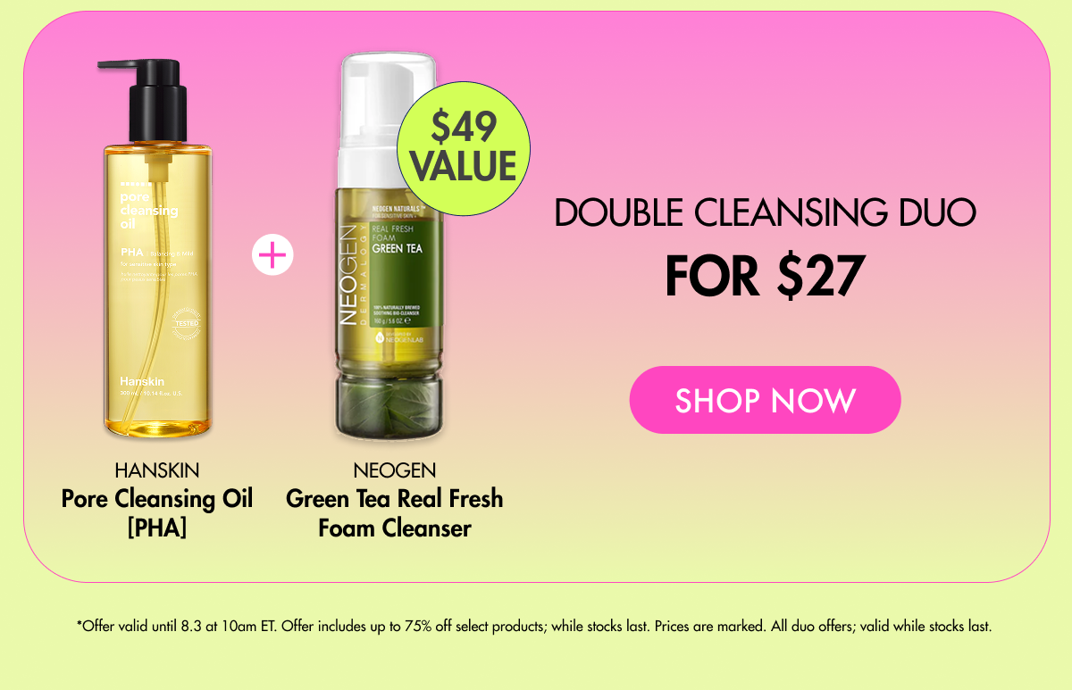 Double Cleansing Duo for $27