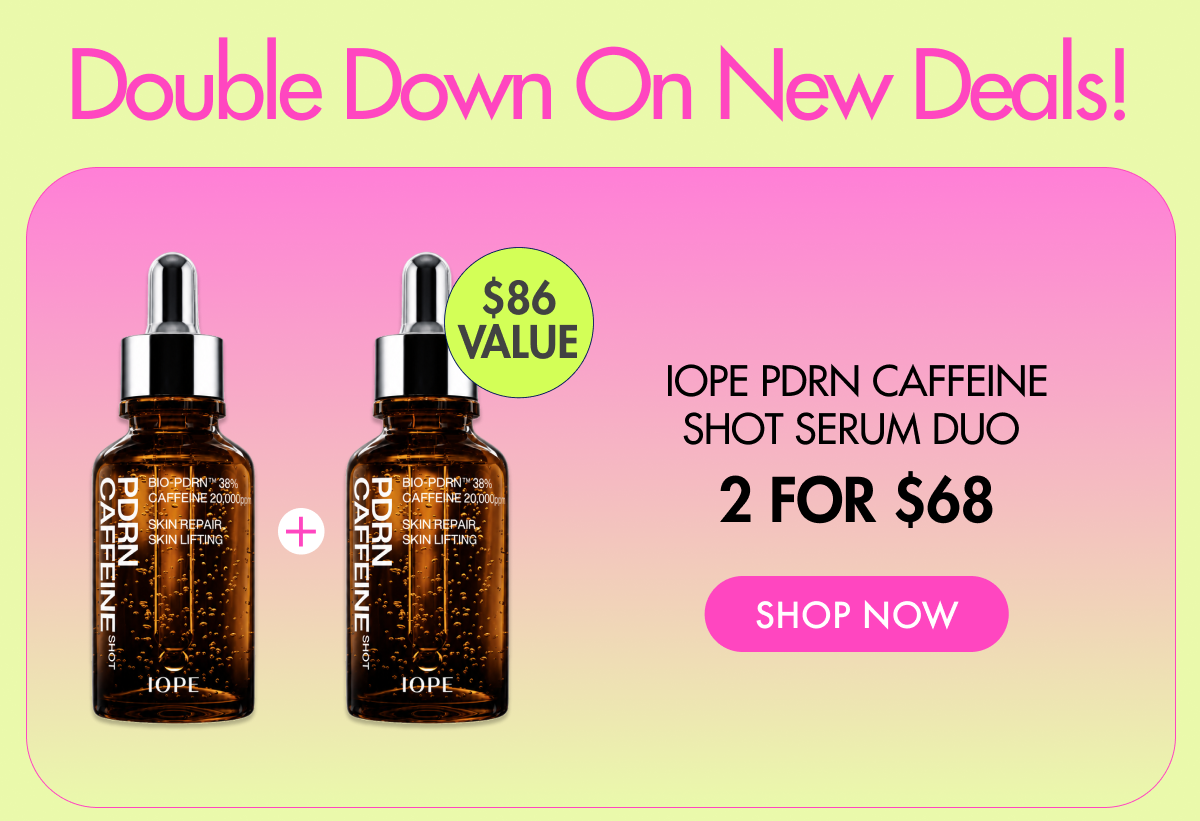 IOPE PDRN Caffeine Shot Serum Duo for $68